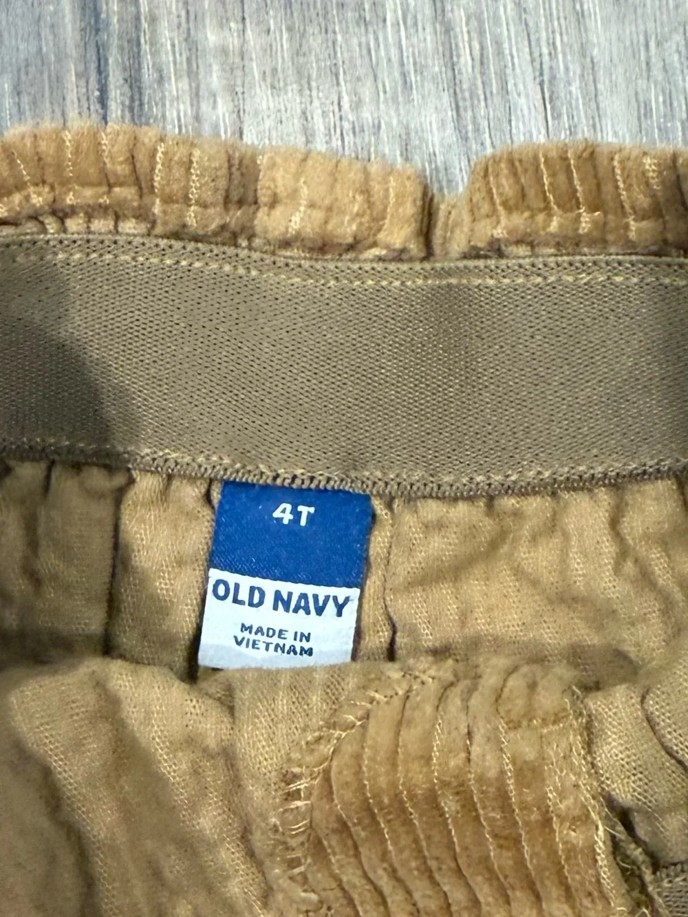 Old Navy Girls 4T Tan Corduroy Skirt Heart Pockets Button Front Fall